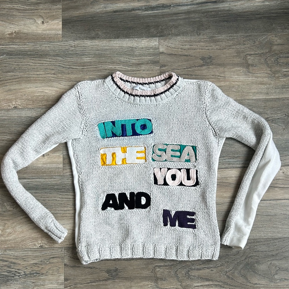 Risto handknit in macedonia crew neck knit sweater into the sea you and me